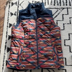 Ariat Navy and Multicolor Patterned Vest
